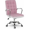 Sofotel Ružovo-biela textilná kancelárska stolička Benton