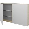 Dreja Dvojdverová zrkadlová skrinka PREMIUM GA2E 120 - D04 Dub