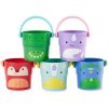 Skip Hop Zoo hračka do vody vedierka Stack&Pour 5ks, 9m+