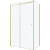 MEXEN/S - OMEGA sprchovací kút 140x70, transparent, zlatá 825-140-070-50-00