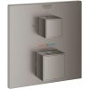 Grohe Grohtherm Cube - Termostatická batéria pod omietku pre 2 spotrebiče, kefovaný Hard Graphite - 24154AL0