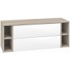EBS Kuba Sestava skříňky se dvěma regály a deskou 141x46,8 cm, bílá/dub Kronberg 1 set