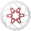 Brzdový kotouč Reverse Alloy/Steel 180 mm, 6 děr červená