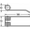 PRUŽINA NA ZBERNÉ VLEČKY A ŽACIE STROJE NEW HOLLAND ORG 78.88.53 (D4,8mm)