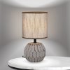 Orion Stolná lampa Pinia, hnedá, výška 27,5 cm, keramika/látka - LA 4-1224/1 braun