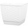 Prosperplast Ratolla Square s miskou 3,8l ratan biela DRLK190