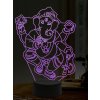 Beling 3D lampa, Ganéša, 16 farebná,AA10