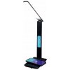 LED stolná lampa s kalendárom, hodinami, čierna SMART s indukčným nabíjaním