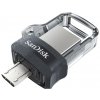 SAD SanDisk Ultra Dual m3.0 USB kľúč 256 GB USB Type-A / Micro-USB 3.2 Gen 1 (3.1 Gen 1) Čierna, Strieborná, Priehľadná