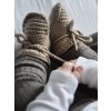 Withloveboots Papučky Classic so šnúrkami kapučínové 3-6m kapučínová