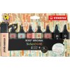 STABILO BOSS NatureColors zvýrazňovač 6 kusov Hrot dláta Čierna, Bronzová, Zelená, Šedá, Svetlozelená (70/8-2-1)