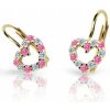 Cutie Jewellery Detské náušnice zo žltého zlata C2157-10-X-1 fuchsiová