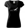 Ekg futbal brankár - Dámske tričko Pure - 2XL ( Čierna )