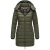 Marikoo Abendsternchen dámsky prešívaný kabát s kapucňou olivová