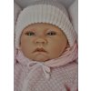 Realistické miminko holčička Boženka v růžovém overalu od firmy Berjuan ze Španělska (Newborn 45 cm)