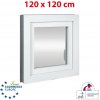 OKNA-HNED.SK Plastové okno 120 x 120 cm (1200 x 1200 mm) biele otváravé aj sklopné pravé