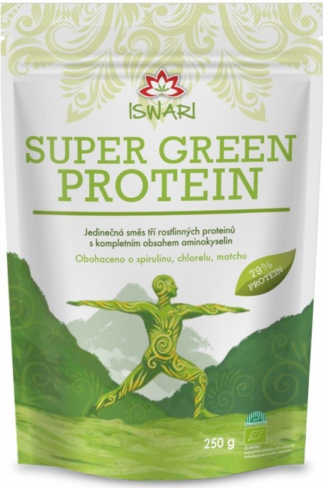 Iswari Super Green Proteín BIO VEGAN 250g