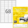 48,5*16,9 mm TopStick A4 hárkové print etikety, biela farba (100 hárkov/balenie)