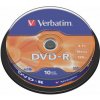 Verbatim DVD-R, Matt Silver, 43523, 4.7GB, 16x, spindle, 10-pack, bez možnosti potlače, 12cm, pre archiváciu dát