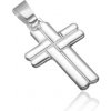 Šperky eshop - Strieborný prívesok 925 - prepletaný zaoblený kríž X44.5