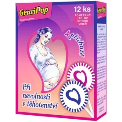 GRAVIPOP Lizanka pre tehotné 12 kusov - VitaHarm.GraviPop nevol.v těhot.mix 12 ks