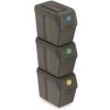 PROSPERPLAST 06436322 Koš na tříděný odpad SORTIBOX I 3x20l šedý kámen