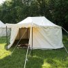 Deepeka Rytířský stan Burgund 5x8m, 425 g/m2, přírodní barva, středověký stan