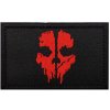 WARAGOD Vyšívaná nášivka Call of Duty ghost mask, čierno-červená