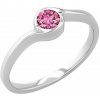 Eppi Zásnubný prsteň s ružovým zafírom Zeryka R35652