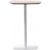Tempo Kondela Barový stôl, dub/biela, MDF/kov, priemer 60 cm, HARLOV