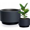 PROSPERPLAST Kvetináč s vkladem HEOS antracit 29,8cm