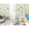 Biante Detský bavlnený záves Sandra SA-729 Veselé ovečky na svetlo zelenom bodkovanom 150x170 cm