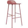 Normann Copenhagen Barová stolička Form Barstool, 75 cm – červená/oceľ