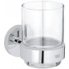 GROHE QuickFix Start - Pohárik na kefky a pastu, s držiakom, sklo/chróm 41194000