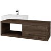Dreja Umývadlová skriňa STORM SZZO 120 (umývadlo Kube) - D25 Teak / D25 Teak / Levé
