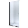 MEXEN - Pretoria Sprchové dvere krídlové 80, transparent, čierna sa stenovým profilom 852-080-000-70-00