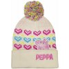 E plus M · Detská / dievčenská zimná čiapka s pestrofarebným brmbolcom Prasiatko Peppa 54