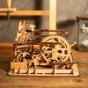 Robotime 3D drevené mechanické puzzle Kuličková dráha Marble Parkour 254 ks
