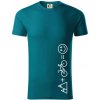 Hory bicykel úsmev - Tričko z organickej bavlny - M ( Petrolejová )