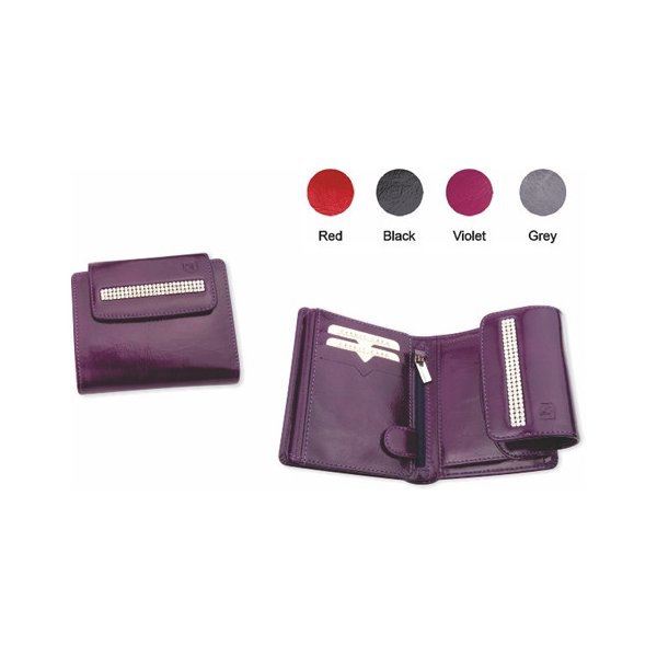 dámska kožená peňaženka dámska kožená peňaženka so Swarovski kryštálmi  fialová od 106,8 € - Heureka.sk