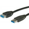 Kábel USB 3.2 Gen 1, A-A M/F 1.8m, 5Gbps, predlžovací, čierny
