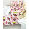 Detské obliečky Bubble Car 90x130 / 45x65 cm – 100% bavlna, veselý motív červených autíčok a bubliniek, zips