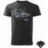 Tričko Striker Lietadlo F-16 Falcon Fighting - čierne, M