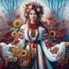 NORIMPEX Diamantové maľovanie Dievča v záplave farieb 30 x 40 cm