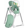 Nukido 700506-7250 Detská stolička Belo so stolíkom, polohovateľným operadlom + hrazda s hračkami, zelená