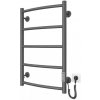 Mario-Radiators | Kúpeľňový rebríkový radiátor CLASSIC 65W/230V 66x42 cm nerez/antracit pravý | 2.9.045896.GR
