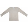 Detské merino tričko s dlhým rukávom šedá Cosilana