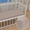 Detské jersey napínacie prestieradlo do postieľky JR-027 Sivohnedé 60 x 120 x 10 cm - do postieľky