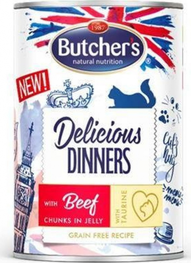 BUTCHER\'S Delicious Dinners hovädzie mäso v želé 400 g
