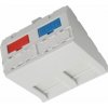 Modul French style Solarix 45x45mm pro 2 keystony úhlový bílý